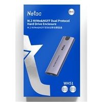 Netac M.2 NVMe/SATA External Enclosure, USB3.1, Aluminum, 10Gbps, USB C to C, USB C to A - External Storage - SSD Enclosures
