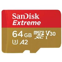 SanDisk Extreme microSDXC 170MBs UHSI U3 V30 with Adapter 64GB
