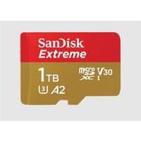 SanDisk Extreme microSDXC 190MBs UHSI U3 V30 with Adapter 1TB