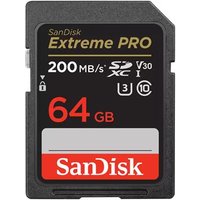 SanDisk Extreme PRO SDXC card 200MBs UHSI U3 V30 64GB