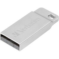 Verbatim 64 GB Metal Executive USB Flash Drive Silver (98750)