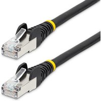 StarTech.com 1.5m CAT6a Ethernet Cable - Black - Low Smoke Zero Halogen (LSZH) - 10GbE 500MHz 100W PoE++ Snagless RJ-45 w/Strain Reliefs S/FTP Network Patch Cord
