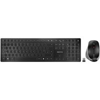 CHERRY DW 9500 SLIM keyboard Mouse included Universal RF Wireless + Bluetooth QWERTY English Black Grey