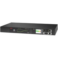 APC Automatic Transfer Switch AP4423A - (8x) C13 + (1x) C19 3680W Rack mountable 1U Rackmount 1U 9 AC outlet(s) Black