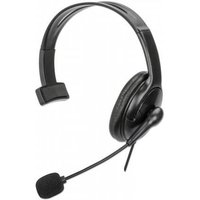 Manhattan Mono Over-Ear Headset (USB), Reversible Microphone Boom (padded), Retail Box Packaging, In-Line Volume/Mute Control, Padded Ear Cushion, USB-A for both sound and mic use, cable 2m, Three Year Warranty