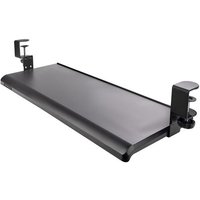 StarTech Under-Desk Keyboard Tray, Clamp-on Keyboard Holder, Supports up to 12kg (26.5lb), Sliding Keyboard and Mouse Drawer with C-Clamps, Height Adjustable Keyboard Tray - Black - Ergonomic Keyboard Tray (KEYBOARD-TRAY-CLAMP1) - keyboard tray