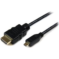 StarTech.com 6ft (1.8m) Micro HDMI to HDMI Cable with Ethernet - 4K 30Hz Video - Durable High Speed Micro HDMI Type-D to HDMI 1.4 Adapter Cable/Converter Cord - UHD HDMI Monitors/TVs/Displays 1.8 m HDMI Type A (Standard) HDMI Type D (Micro) 3D A