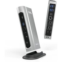 Plugable Technologies 16-in-1 Thunderbolt 4 Dock with 100W Charging, 4K Quad Monitor Setup for Thunderbolt 4 Windows Laptops, Thunderbolt Certified Dock with 2x HDMI, 2x DisplayPort, 2.5G Ethernet, 7x USB, SD