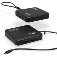 Plugable Technologies 7-in-1 USB C Docking Station Dual Monitor - Dual HDMI Dock is Compatible with Mac and Windows, USB4, Thunderbolt or USB-C, 100W PD, 2x HDMI, 1x USB-C, 1Gbps Ethernet, 1x USB 3.0, 1x SD Card