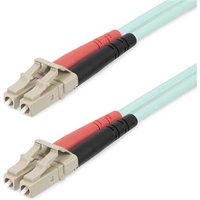 Startech 20m (65ft) LC/UPC to LC/UPC OM4 Multimode Fiber Optic Cable, 50/125µm LOMMF/VCSEL Zipcord Fiber, 100G Networks, Low Insertion Loss, LSZH Fiber Patch Cord - patch cable - 20 m - 20 m - aqua