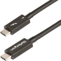 StarTech 3ft (1m) Thunderbolt 4 Cable, 40Gbps, 100W Power Delivery, 4K/8K Video, Intel-Certified Thunderbolt Cable - Compatible w/ USB 4/Thunderbolt 4/ USB 3.2/ USB Type-C/DisplayPort/Thunderbolt 3 (TBLT4MM1M) - Thunderbolt cable - Thunderbolt 4 to Thunde