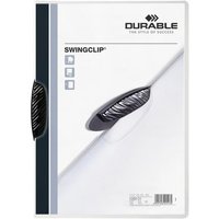 Durable SWINGCLIP 30 Document Swing Clip File 25 Pack A4 Black