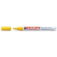 Edding Yellow 2 mm Fine Tip Paint Marker Pen for use with Plastic, Glass, Metal