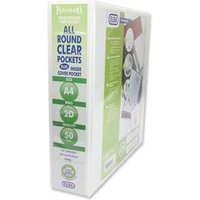 Elba Pres Rbndr 2D 50MM A4 WHT PK4 - Ring Binders - Presentation Binders