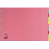 Elba 10-Part Card Divider Recycled Manilla A3 Assorted 100080772