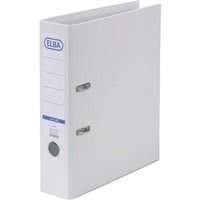 Elba 70mm Lever Arch File Plastic White A4 100102160 BX145007