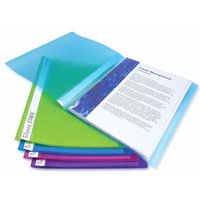 Rapesco A4 Flexi Display Book 20 Pocket Assorted Colours Pack 10 -