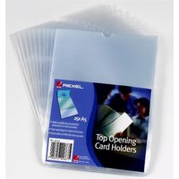 Rx Top Opening Card Holder A5 Clear PK25 - A5 Card Holders - Polypropylene Holders