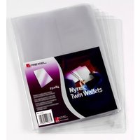 Rexel Nyrex Twin Wallet A4 Clr PK25 - Twin Wallets - Dual Pocket Wallets