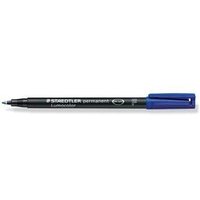 Staedtler 318 Lumocolor Permanent Pen Fine 0.6mm Line Blue Ref 318-3