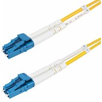 Startech 1m (3.3ft) LC to LC (UPC) OS2 Single Mode Duplex Fiber Optic Cable, 9/125µm, Laser Optimized, 10G, Bend Insensitive, Low Insertion Loss - LSZH Fiber Patch Cord (SMDOS2LCLC1M) - patch cable - 1 m - yellow