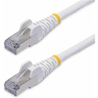StarTech.com 1m White CAT8 Ethernet Cable Snagless RJ45 25G/40G 2000MHz 100W PoE++ S/FTP 26AWG Pure Bare Copper Wire LSZH Shielded Network Patch Cord w/Strain Reliefs Individually Tested