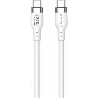HYPER HyperJuice 240W Silicone USB-C to USB-C Cable (6ft/2m) - White