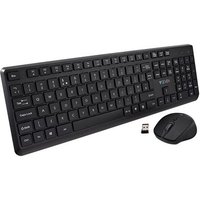 V7 CKW350UK Wireless Keyboard and Mouse Combo - UK Layout Full-size (100%) Wireless RF Wireless QWERTY Black Mouse included