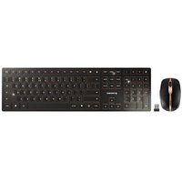 CHERRY DW 9100 SLIM keyboard Mouse included Universal RF Wireless + Bluetooth QWERTY US English Black