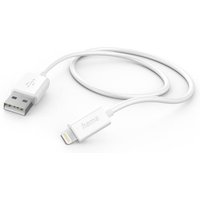 Hama, Male Lightning Connector, USB Type A to Male USB Type A, White, 1 m