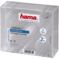 Hama 5 CD/DVD Standard Double Jewel Case - Transparent