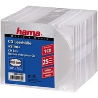 Hama CD Slim Box. 25 pcs./pack 1 discs Transparent