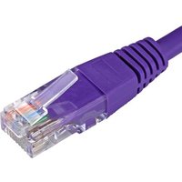 Cablenet 10m Cat5e RJ45 Violet U/UTP PVC 24AWG Flush Moulded Booted Patch Lead