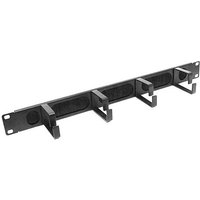 Cablenet 1u 4 Ring Brush Strip Panel
