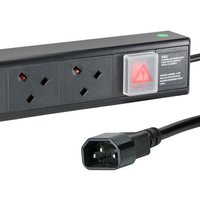 Cablenet 8 Way UK Horizontal 1u PDU with IEC - C14 3m Feed