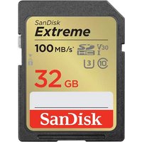 SanDisk Extreme 32GB 100MB/s UHS-I V30 SDHC Memory Card - Twin Pack