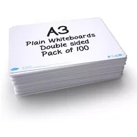 Show-me Drywipe Boards PlainPlain A3 Pack of 100 A3P100 EG63470