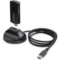 Startech Wi-Fi 6E USB Adapter/Dongle, For Desktop/Laptop PC, Wireless NIC w/Foldable Antenna, WiFi Adapter Supports 802.11 b/g/n/ac/ax, 2.4/5/6 GHz Network Compatible - network adapter - USB 3.0