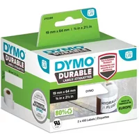 DYMO LabelWriter Durable Industrial Labels | 19mm x 64mm | White Poly | 2 Rolls of 450 (900 Self-Adhesive Labels) | Authentic | For LabelWriter Label Makers