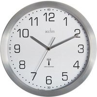 Acctim Mason Wall Clock Radio Controlled 250mm Aluminium 74337