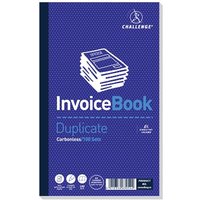 Challenge Duplicate Invoice Book 210x130mm Card Cover With VAT 100 Sets (Pack 5) 100080412