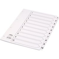 Concord Classic Index 1-10 A4 180gsm Board White with Clear Mylar Tabs 00901/CS9