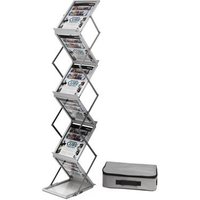 Deflecto Literature Display Floor Standing Folding 6 Shelves A4 Portrait 36100