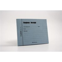 Guildhall Tel Msg Pad 100P BLU PK5 - Message Pads - Telephone Message Pads