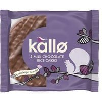 Kallo Belgian Milk Chocolate Rice Cake Thins Two Pack (Pack 30) - 0401230