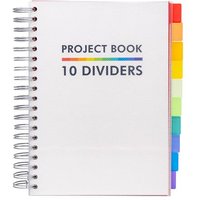Pukka Pads Project Book With 10 Dividers B5 181 x 257mm 400 Perforated Pages Ruled White - 9603-PB