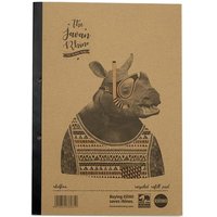 Rhino A4 Recycled Refill Pad 320 Page Feint Ruled 8mm With Margin (Pack 3) - RHDFMR-2