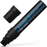 Schneider Maxx 260 Chalk Marker Odourless Liquid Chalk Chisel Tip 5mm-15mm Line Width Black (Pack 5) - 126001