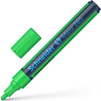 Schneider Maxx 265 Chalk Marker Odourless Liquid Chalk Bullet Tip 2mm-3mm Line Width Green (Pack 10) - 126511