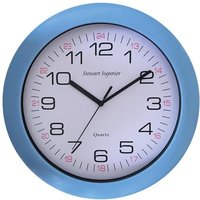 Seco Sandhurst Quartz Wall Clock 300mm Diameter with Blue Surround - 2120I BLUE